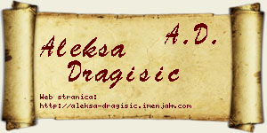 Aleksa Dragišić vizit kartica